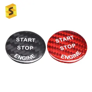 ES Auto Interieur Accessoires Start Stop Motor Knop Voor BMW Carbon Fiber Onderdelen