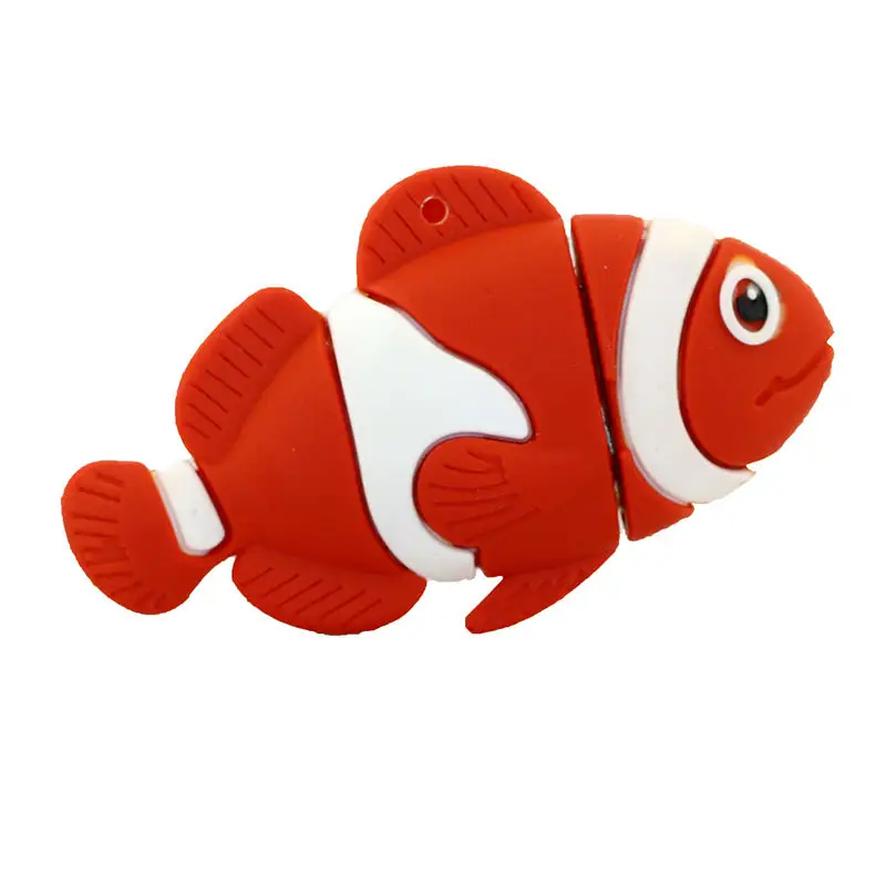 Heißer verkauf einzelhandel cartoon lustige clown fish pen drive speicher