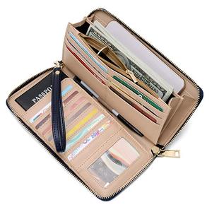 <strong>Women's</strong> Short Zip Around Clutch <strong>Wallet</strong> RFID Blocking PU Leather Nylon Lining Large <strong>Travel</strong> Purse <strong>Wallet</strong> for <strong>Women</strong> - Product Image 5