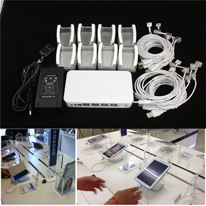 Soporte de Exhibición para Teléfono Móvil de Acrílico Blanco y ABS con Alarma Antirrobo, Voltaje Universal para Móviles y iPad, Suministro de Fábrica - Product Image 5