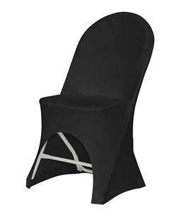 Wholesale Spandex <strong>Black</strong> White or Ivory Folding Arched <strong>Chair</strong> <strong>Covers</strong> Wedding Reception Stretch <strong>Chair</strong> <strong>Cover</strong> - Product Image 4