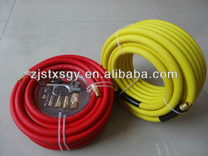 Kit per il compressore d'aria <span class=keywords><strong>in</strong></span> gomma EPDM di alta qualità 3/8 "X 50ft con <span class=keywords><strong>raccordi</strong></span> 1/4MNPT per utensili pneumatici - Product Image 3