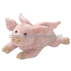 Mini cerdo de peluche con alas, juguete suave de peluche pequeño