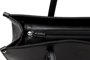 Populaire Femmes Sexe Pu Cuir Élégant <span class=keywords><strong>Noir</strong></span> Couleur Fourre-Tout Sac À Main - Product Image 5