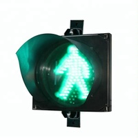 Señal de tráfico de cruce de peatones de 12 ', semáforo peatonal Led dinámico con temporizador blanco