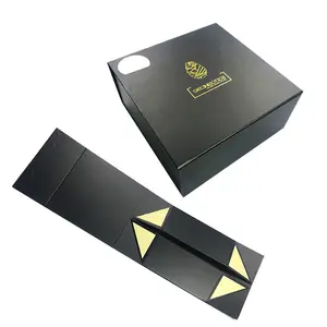 Caja de regalo con cierre magnético al por mayor, nuevo producto, embalaje de cartón personalizado, cajas de papel negro, paraguas, caja de regalo