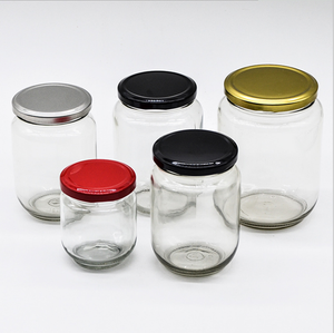 100ml 195ml 240ml 350ml 500ml 750ml Round Glass <strong>Jar</strong> <strong>Pickle</strong> Jam Dessert Dry Fruit Storage Glass <strong>Jar</strong> With Metal Lid - Product Image 2