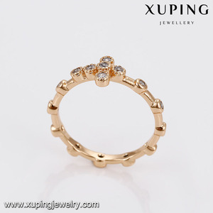 14940 الأزياء الصليب مجوهرات خاتم البنات الدين 18k الذهب الماس حجر الزركون خواتم الاصبع - Product Image 5