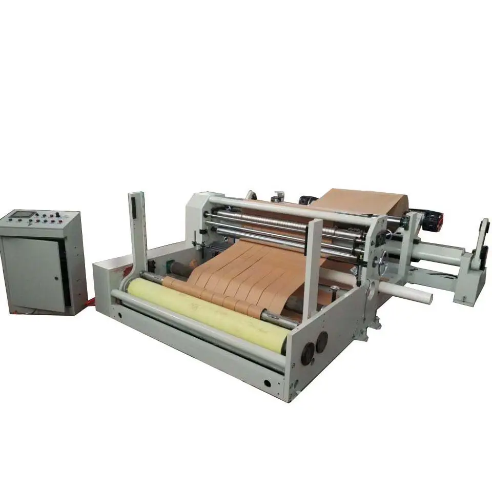 Kraft rollo Jumbo de papel cortadora rebobinadora máquina/máquina de rollo de papel de rebobinado de la máquina de corte longitudinal para papel
