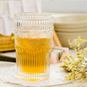 Vasos antiguos <span class=keywords><strong>de</strong></span> clase, vasos <span class=keywords><strong>de</strong></span> cristal repujados <span class=keywords><strong>de</strong></span> lujo, vasos con patrón <span class=keywords><strong>de</strong></span> girasol, vasos <span class=keywords><strong>de</strong></span> leche, <span class=keywords><strong>vino</strong></span>, cristalería, regalo, 2 tamaños - Product Image 3