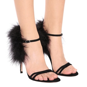 Sexy Delle Signore di Estate 2018 Strappy Delle Donne Open Toe Tacco Alto Scarpe Partito Nero Da Sera Pattini di Vestito <span class=keywords><strong>Blu</strong></span> Tacchi Splendida Pelliccia di <span class=keywords><strong>sandali</strong></span> - Product Image 6