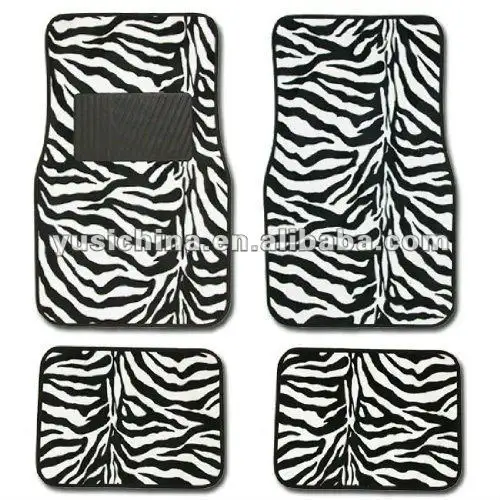 tier design mit teppich auto mat zebra tiger leopard