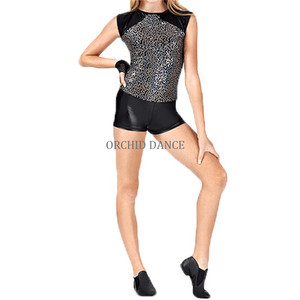 Pantaloncini da ballo per bambini in Spandex rivestiti economici professionali all'ingrosso ragazze - Product Image 6