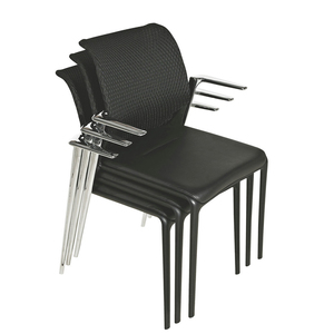 Chaise de <span class=keywords><strong>bureau</strong></span> ergonomique moderne élégante cadre métallique empilable pour table à manger de <span class=keywords><strong>restaurant</strong></span> salle d'attente de réception utilisation de la gare - Product Image 2