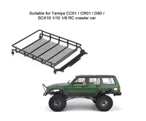 Porte-bagages de toit RC en métal noir pour 4x4 Wrangler <span class=keywords><strong>Crawler</strong></span> Axial HPI <span class=keywords><strong>Tamiya</strong></span> CC01 CR01 D90 Trucks - Échelle 1:8 1:10 RC contrôlé par application - Product Image 3