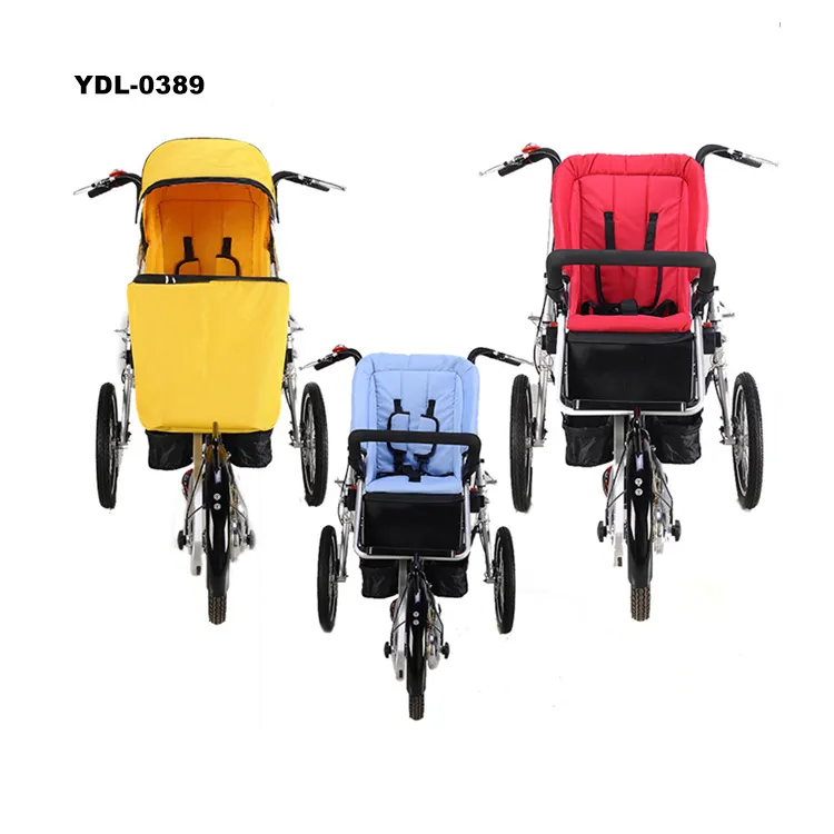 Cepat Drop Shipping 16 Inch Sepeda Lipat Ibu dan Bayi Roda Tiga Baja Karbon Sepeda