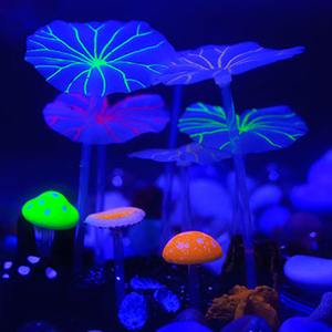 Glow In The Dark <span class=keywords><strong>Aquarium</strong></span> Fish Tank <span class=keywords><strong>Silicone</strong></span> Kunstmatige Zee Planten Coral Bloem Ornament - Product Image 6