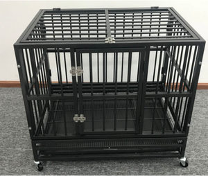 2024 yüksek kaliteli ev <span class=keywords><strong>Metal</strong></span> katlanır yetiştiriciliği hareketli büyük köpek kafesi ağır köpek kafesi - Product Image 5