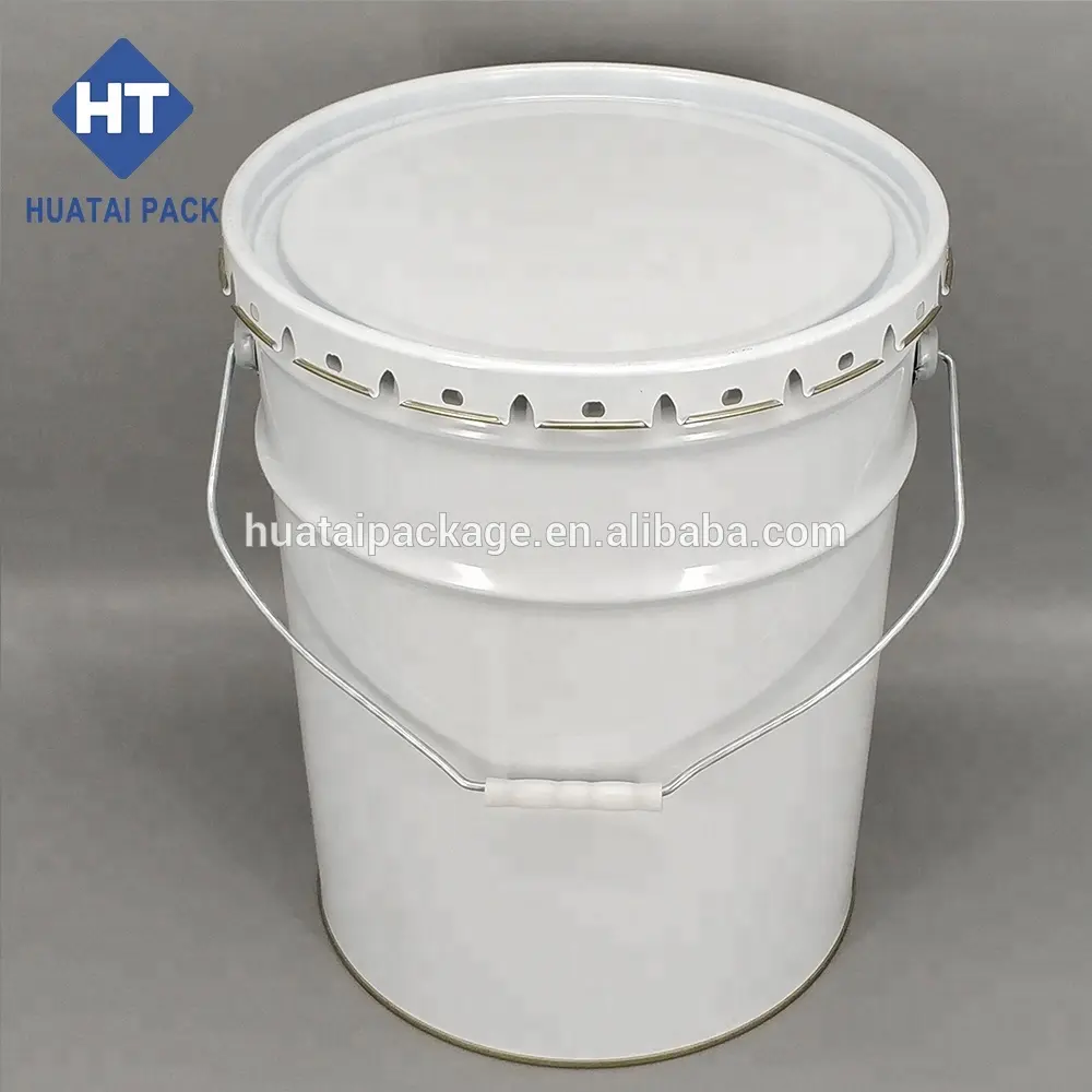20kg un aprobado lata de metal vacía de acero recubrimiento de pintura de tambor/cubo/puede/contenedores con mango y de tapa