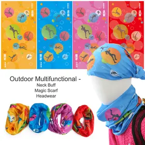 Recycled Material Neck Warmer Gaiter Tubular Custom Logo Outdoor Multifunctional Magic Tube Scarf 100% RPET Bandana