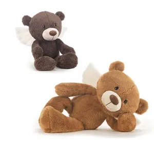 In voorraad angel teddybeer knuffel gevuld zachte beer met wing baby speelgoed