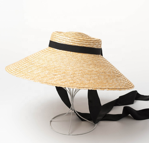 Mũ Rơm Lúa Mì Phụ Nữ Quý Cô Mùa Hè Mũ Sombrero Phụ Kiện Kỳ Nghỉ Rộng Vành Visor De Palha Mũ Rơm Bán Buôn Mặt Trời - Product Image 1