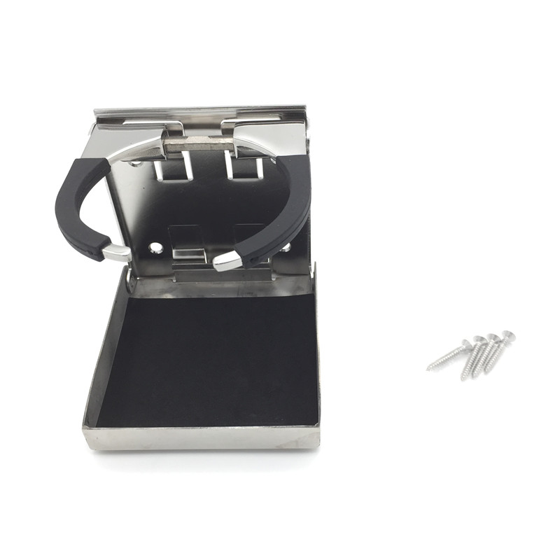 HWHONGRV Stainless Steel Foldable Wall-Mounted Adjustable Cup Holder for RV, Boat, Motorhome | HWHON