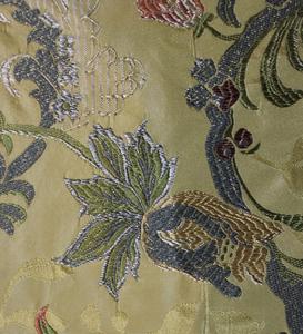 Tissu Jacquard 100% en soie, housse à rayures, brocart et velours, évidée - Product Image 1