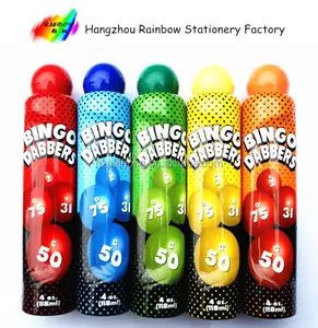 Özel Bingo Daubers 4oz büyük kapasiteli Bingo malzemeleri toptan Neon Glitter Bingo dauglitter Glitter