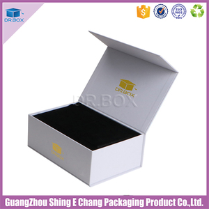 White Cardboard Magnetic Closure <strong>Box</strong> Gift Boxes with Sponge/EVA <strong>Foam</strong> Insert Good Protecting for Goods - Product Image 3