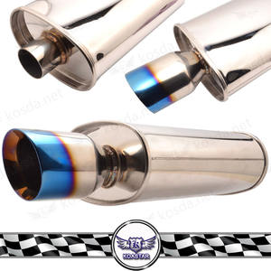 JDM sport <span class=keywords><strong>2</strong></span>,5 "Inlet 4" Spitze Oval Kanister titan Racing auto Auspuff - Product Image 3