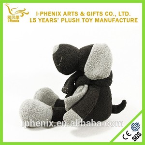 adorable chien <span class=keywords><strong>noir</strong></span> en peluche jouets jouet kid - Product Image 4