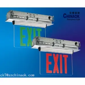 Green letters ETL listed thermoplastic emergency led exit sign