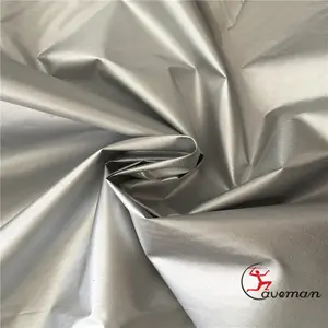 170T poliestere taffetà 40gsm argento retro grigio tessuto della tenda