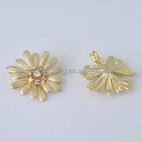 Pendentif fleur pour femmes, avec strass, vente en gros