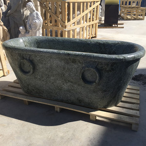 <span class=keywords><strong>Baignoire</strong></span> autoportante en <span class=keywords><strong>marbre</strong></span> <span class=keywords><strong>noir</strong></span>, pierre naturelle sculptée moderne - Product Image 3