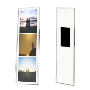 Cabine Photo magnétique 2x6, cadre acrylique transparent pour réfrigérateur