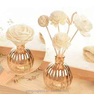 Bí ngô hình dạng thủy tinh dầu thơm chai và khuếch tán sậy dính với nút chai - Product Image 1