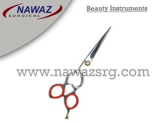 Nouveau design de ciseaux de coiffeur professionnel avec repose-doigt vis réglable 6 "argent avec instruments de beauté rouges - Product Image 2