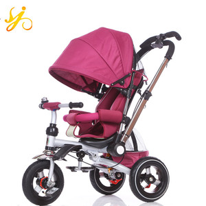 Mejor calidad padres empuje bebé caminando triciclo/niños moto triciclo 4 en 1/Marco de hierro triciclo para niños 1-6 años - Product Image 5