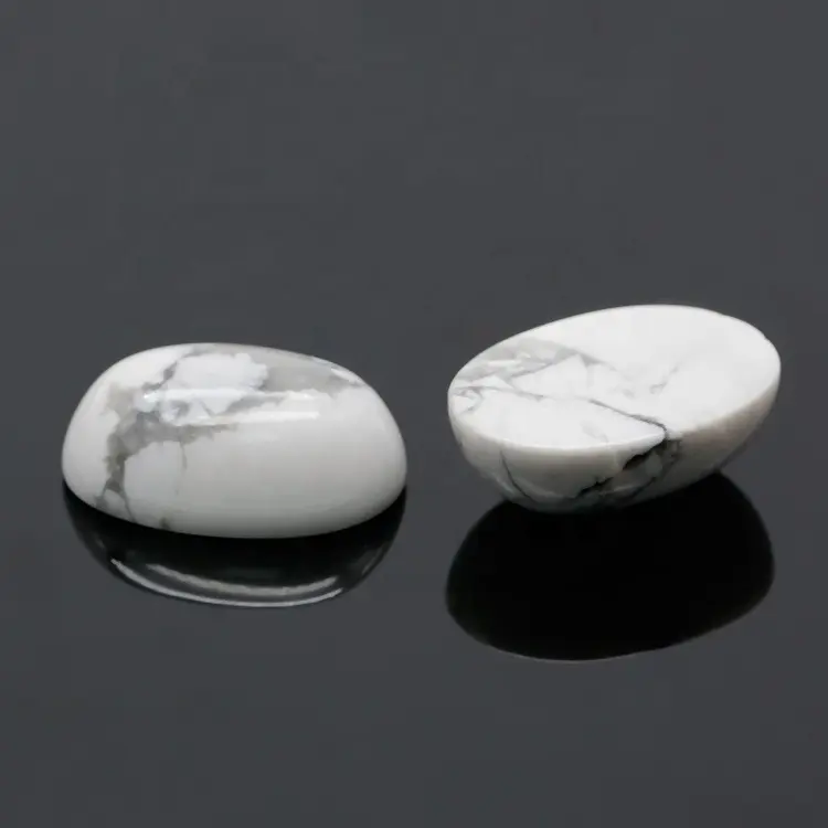 13x18mm לבן טורקיז אבן טבעי סגלגל קבושון Howlite אבן