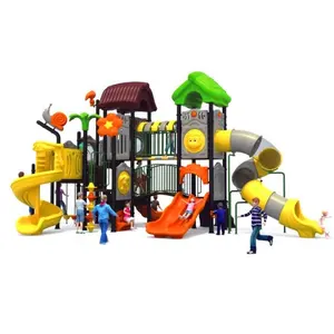 Outdoor tree house playground plastic Material indoor treehouse playground for kids