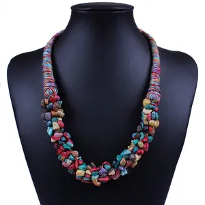 spring summer bib buy online boho stone necklace