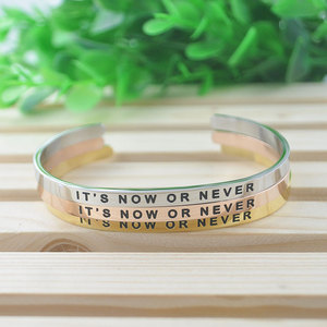 bracelets d'acier inox gravés adage proverbe bracelets encourageants avec citation - Product Image 5