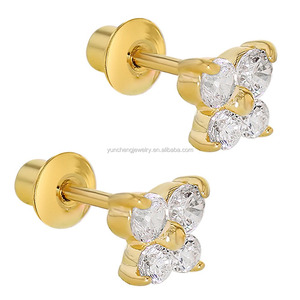 Farfalla Blu e In Modo Chiaro CZ Bambini Del Bambino Ragazze Su Misura Della Vite Prigioniera <span class=keywords><strong>Orecchini</strong></span> In Argento Sterling 925 - Product Image 2