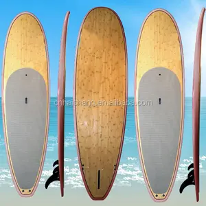 2021 cheap nsp new design wooden bamboo epoxy stand up paddle board wholesale