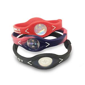 カスタムロゴ付きシリコンリストバンドマイナスイオン薄型シリコンブレスレット - Product Image 3