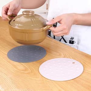 حصيرة ثلاثية من السيليكون مستديرة صديقة للأوعية من قطعة واحدة مقاومة للحرارة - Product Image 3