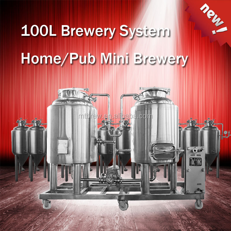 100L Micro пивоварня оборудование паб используется пивоварения оборудование