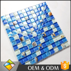<span class=keywords><strong>Vente</strong></span> chaude Mosaïque de verre de coquillages du monde entier Carreaux de piscine 3D - Product Image 2